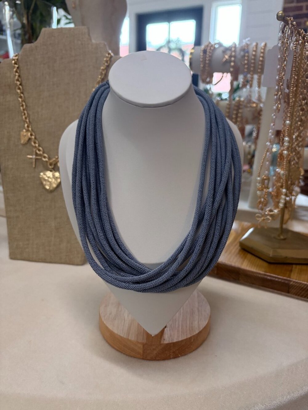 Grey Cord Necklace
